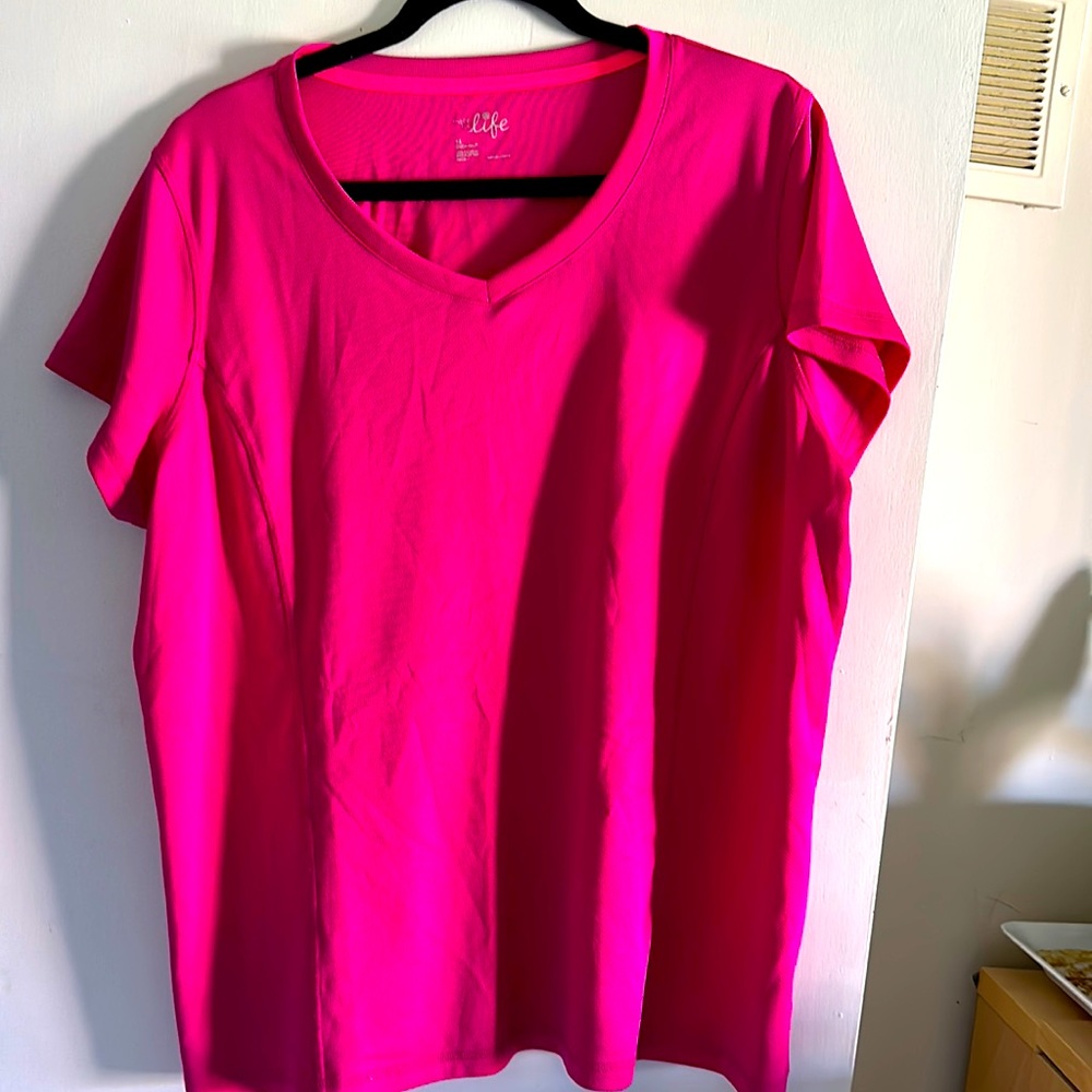 Pink active top size 1X